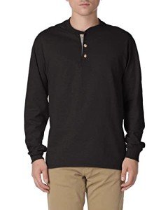 Hanes Men's Cotton Long Sleeve Henley T-Shirts