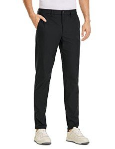 Men's Slim Fit Stretch Golf Work Pants Black