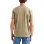 Lucky Brand Men's Burnout Neck Shirt - Dark Olive