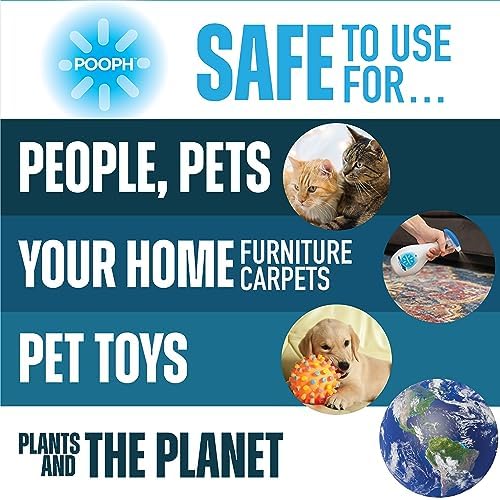 Pooph Pet Odor Eliminator, 20oz Spray - Dismantles Odors on a Molecular Basis, Dogs, Cats, Freshener, Urine, Poop, Pee, Deodorizer, Natures, Puppy, Fresh, Clean, Furniture, Potty, Safe