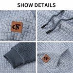 Hipster Plaid Hooded Sweatshirt for Men, Gray