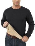 Men's Fleece Pullover Sherpa Sweatshirt - Black 2XL