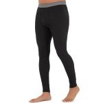 Men's Black Recycled Waffle Thermal Underwear Bottoms