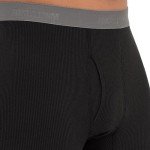 Men's Black Recycled Waffle Thermal Underwear Bottoms