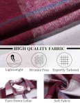 COOFANDY Men’s Red and White Flannel Shirt