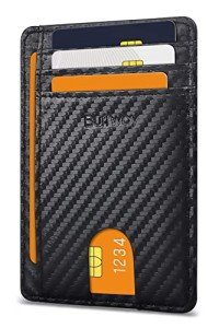 Buffway Slim Minimalist RFID Wallet - Black