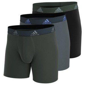 Adidas Men's Boxer Briefs 3-Pack, Green/Grey/Blue