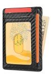 Buffway Slim Minimalist Wallet with RFID Blocking - Black