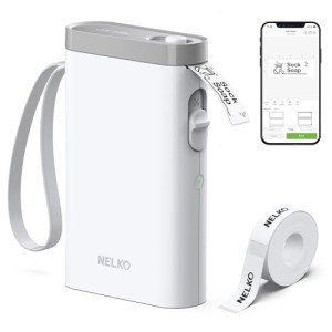 Bluetooth Label Maker with Multiple Templates, White