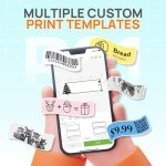 Bluetooth Label Maker with Multiple Templates, White