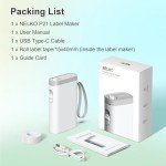 Bluetooth Label Maker with Multiple Templates, White