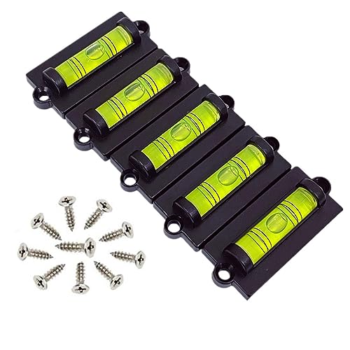 YMGBHNKJLS 5Pcs Bubble Levels Spirit Level with Screws Precision Bubble Spirit Level Measuring Layout Tools (Y02)