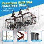 5-Pack Adhesive Shower Caddy Set for Bathroom