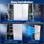 PS5 Slim Cooling Fan with Blue Light, 3 Levels
