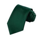 Hunter Green Satin Necktie and Pocket Square Set