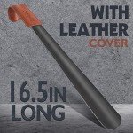 ZOMAKE 16.5" Long Handle Metal Shoe Horn