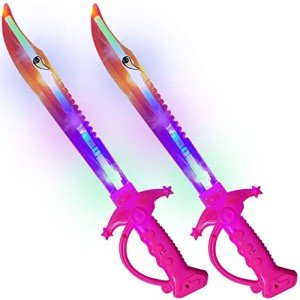 Light Up Shark Sword Toys for Kids - 2 Pack
