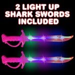 Light Up Shark Sword Toys for Kids - 2 Pack