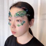 Green Face Gems for Halloween Makeup & Costumes