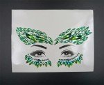 Green Face Gems for Halloween Makeup & Costumes