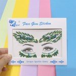 Green Face Gems for Halloween Makeup & Costumes