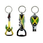Jamaica Keychain Set: Opener, Clipper & Guitar