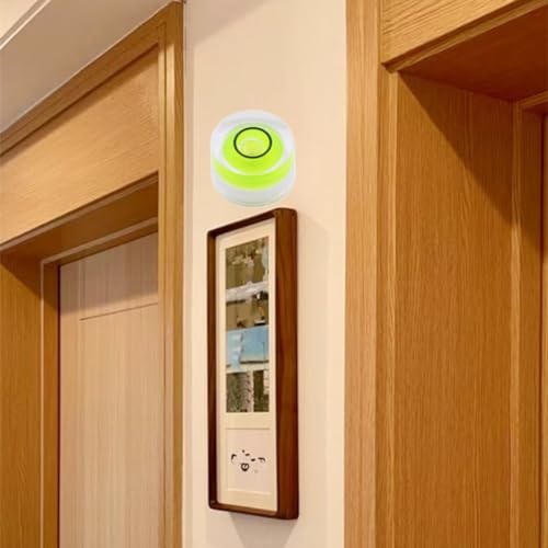 WOYISEPG 10Pcs Bubble Spirit Levels Mini Circular Bullseye Bubble Level Small Round Spirit Level Measuring Layout Tools (10x6mm, Non-Adhesive)
