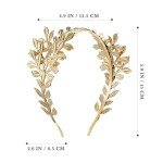 Golden Laurel Leaves Tiara and Crown for Women