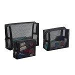 HOYOFO 3-Piece Mesh Makeup Bag Set