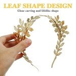 Golden Laurel Leaves Tiara and Crown for Women