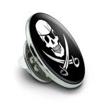 Pirate Skull Crossed Swords Metal Lapel Pin