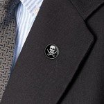 Pirate Skull Crossed Swords Metal Lapel Pin
