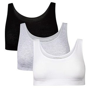 3-Pack Girls' Racerback Sports Bras, Light Support