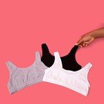 3-Pack Girls' Racerback Sports Bras, Light Support