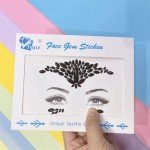 Black Devil Face Gems for Halloween Costume