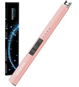 RAYONNER Rechargeable Windproof Electric Candle Lighter - Rose Gold