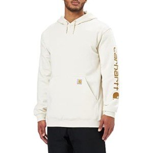 Carhartt Men's Logo Sleeve Midweight Sweatshirt, Malt