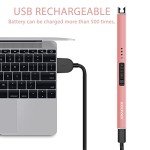 RAYONNER Rechargeable Windproof Electric Candle Lighter - Rose Gold