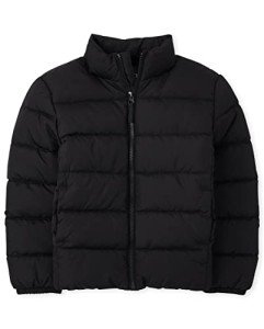 Boys' Black Medium Weight Puffer Jacket