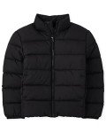 Boys' Black Medium Weight Puffer Jacket