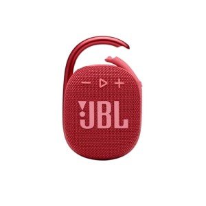 JBL Clip 4 - Portable Mini Bluetooth Speaker, big audio and punchy bass, integrated carabiner, IP67 waterproof and dustproof, 10 hours of playtime, speaker for home, outdoor and travel (Red)