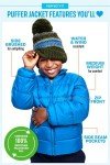 Boys' Black Medium Weight Puffer Jacket
