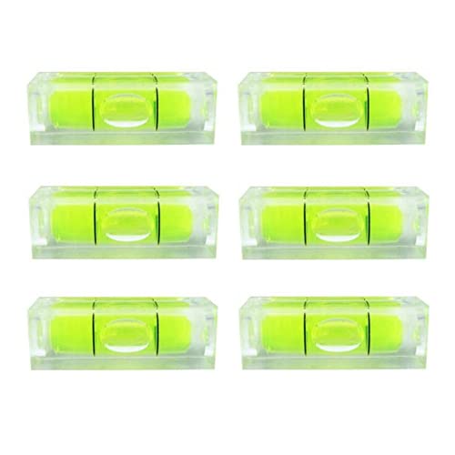 SIZIKJXGHWYI 6PCS Small Bubble Level Frame Mural Hanging 10x10x29mm Mini Square Spirit Level Picture Hanging Levels Mark Measuring Instruments Layout Tools