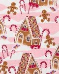 Girls' Pink Gingerbread Christmas Pajama Set, 4T