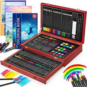 150-Pack Deluxe Wooden Art Supplies Set