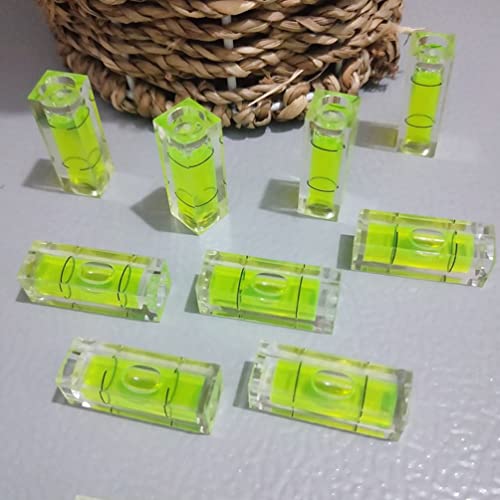 SIZIKJXGHWYI 6PCS Small Bubble Level Frame Mural Hanging 10x10x29mm Mini Square Spirit Level Picture Hanging Levels Mark Measuring Instruments Layout Tools