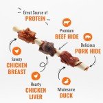 Good'n'Fun Triple Flavor Rawhide Kabobs for Dogs