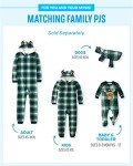 Kids Fleece Moose Plaid Matching Pajama Set