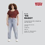 Levi's Womens 94 Baggy (Also Available In Plus) Jeans, Black Stonewash, 29 US