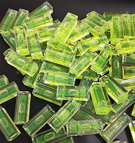 SIZIKJXGHWYI 6PCS Small Bubble Level Frame Mural Hanging 10x10x29mm Mini Square Spirit Level Picture Hanging Levels Mark Measuring Instruments Layout Tools